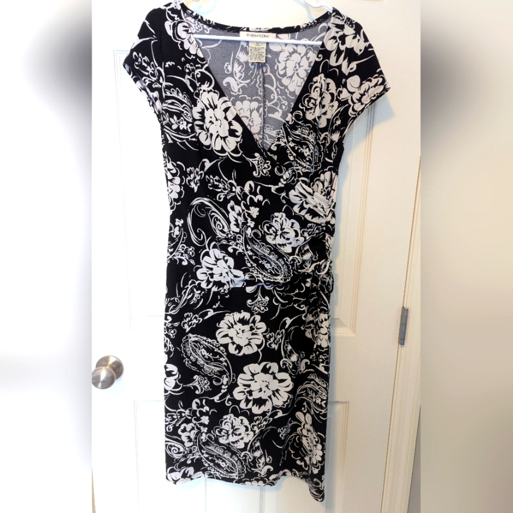 Black and White Floral Dress